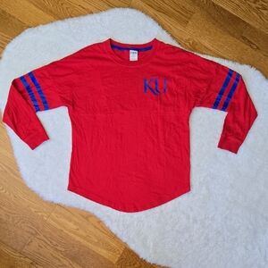 PINK Victorias Secret KU Jayhawks Spirit Jersey, Womens Small